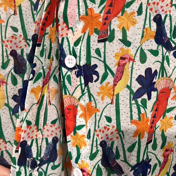 Alice + Olivia Eloise stretch silk printed Blouse - size medium - Picture 8 of 10